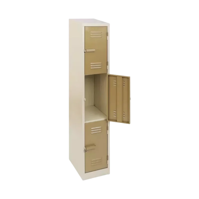 3 Compartment Locker - Steel - Ivory Karoo - 1800 × 300 × 450 mm Spode 3 Compartment Locker